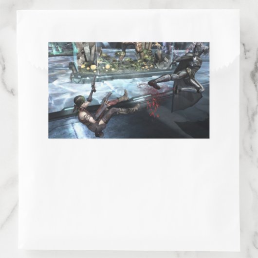 Screenshot: Harley vs Batman Rechteckiger Aufkleber (Tasche)