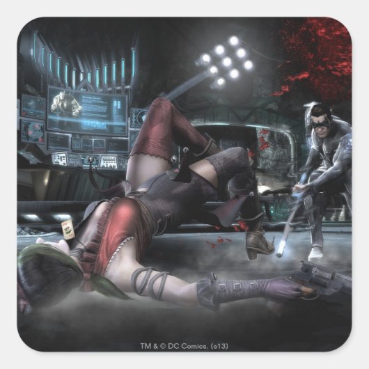 Screenshot: Harley vs Nightwing 2 Quadratischer Aufkleber (Vorderseite)