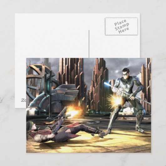 Screenshot: Harley vs Nightwing Postkarte (Vorne/Hinten)