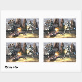 Screenshot: Harley vs Nightwing Rechteckiger Aufkleber (Blatt)