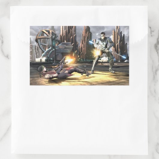 Screenshot: Harley vs Nightwing Rechteckiger Aufkleber (Tasche)