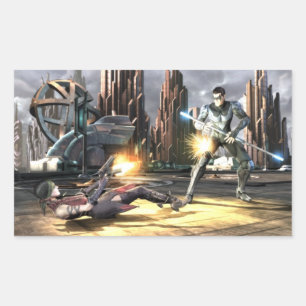 Screenshot: Harley vs Nightwing Rechteckiger Aufkleber