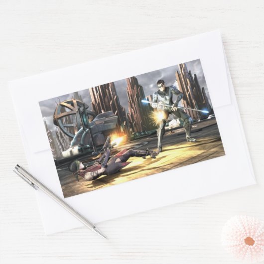 Screenshot: Harley vs Nightwing Rechteckiger Aufkleber (Umschlag)