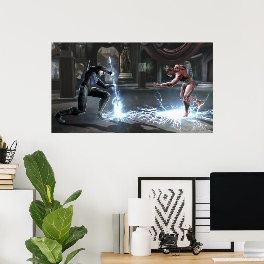 Screenshot: Nacht vs Flash Poster (Heimbüro)