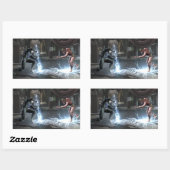 Screenshot: Nacht vs Flash Rechteckiger Aufkleber (Blatt)