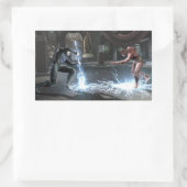 Screenshot: Nacht vs Flash Rechteckiger Aufkleber (Tasche)