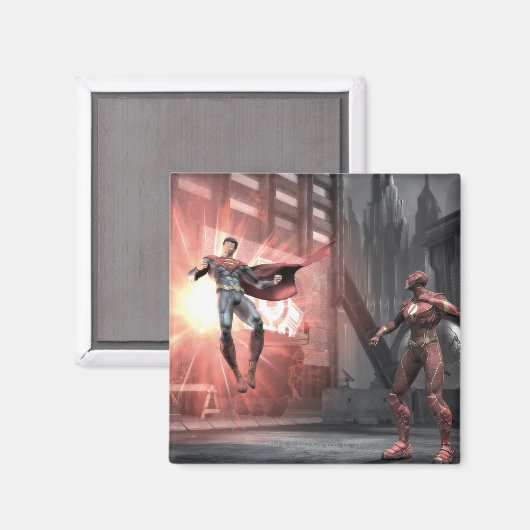 Screenshot: Superman vs Flash Magnet (Vorderseite/Rückseite)