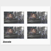 Screenshot: Wonder Woman vs Cyborg 2 Rechteckiger Aufkleber (Blatt)