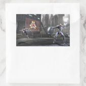 Screenshot: Wonder Woman vs Cyborg 2 Rechteckiger Aufkleber (Tasche)