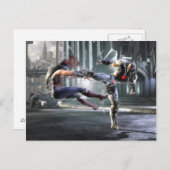 Screenshot: Wonder Woman vs Cyborg Postkarte (Vorne/Hinten)