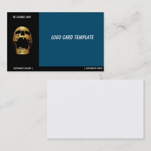 Screenshots - Gold-Skull-Logo Visitenkarte (Vorne/Hinten)