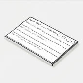 Screenwriting Scene schwarze Grenze, Post-it Klebezettel (angewinkelt)