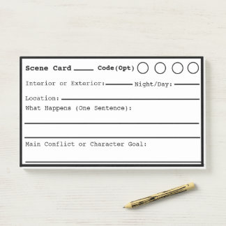 Screenwriting Scene schwarze Grenze, Post-it Klebezettel