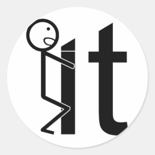 Screes It Funny Strichmännchen Geschenke Runder Aufkleber