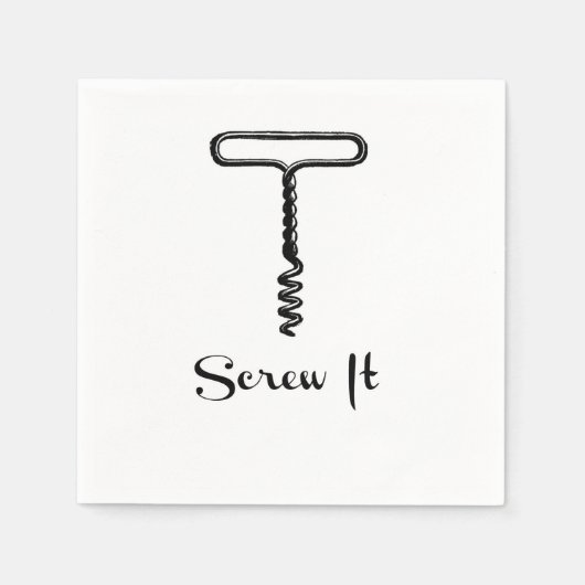 Screit It Wine Cork Party Napkins Serviette (Vorderseite)