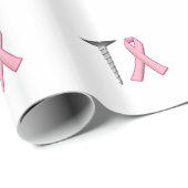 Screw Breast Cancer! Überlebender Spaß Geschenkpapier (Rolleneckpunkt)