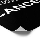 Screw Cancer Cancer Awareness Motivation  Poster (Ecke)