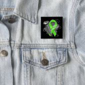 Screw Cancer - Grunge Non-Hodgkins Lymphom Button (Beispiel)