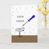 Screw Cancer Grußkarte mit Schraubendreher Karte (Gelbe Blume)