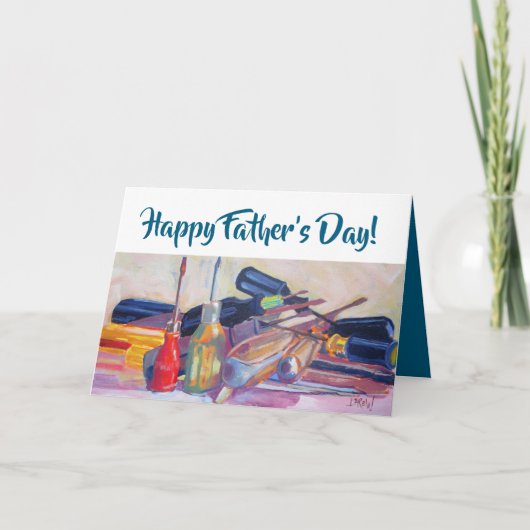Screw Driver Toolbox Happy Vatertag Karte (Vorderseite)