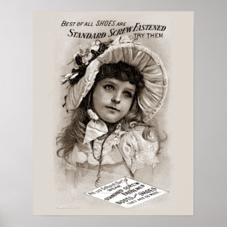 Screw Fastned Shoes Girl Poster