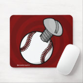 Screwball-Mauspad (Spirale Rot BG) Mousepad (Mit Mouse)