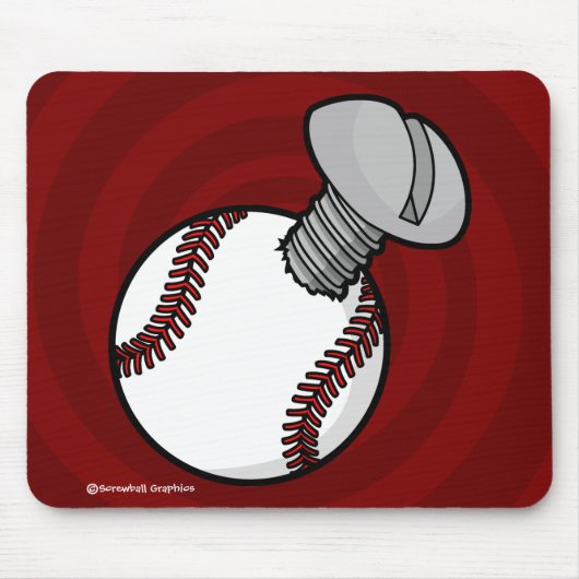 Screwball-Mauspad (Spirale Rot BG) Mousepad (Vorne)