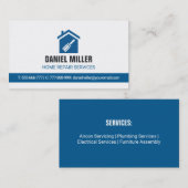 Screwdriver House Icon Zuhause Repair Services Visitenkarte (Vorne/Hinten)