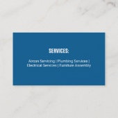 Screwdriver House Icon Zuhause Repair Services Visitenkarte (Rückseite)