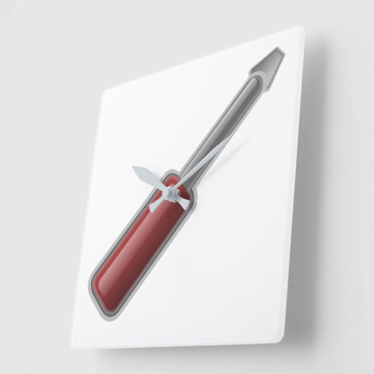 Screwdriver Quadratische Wanduhr (Winkel)