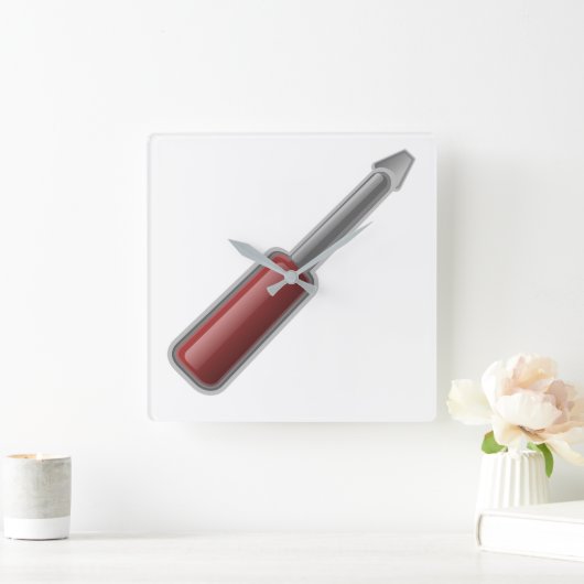 Screwdriver Quadratische Wanduhr (Zuhause)