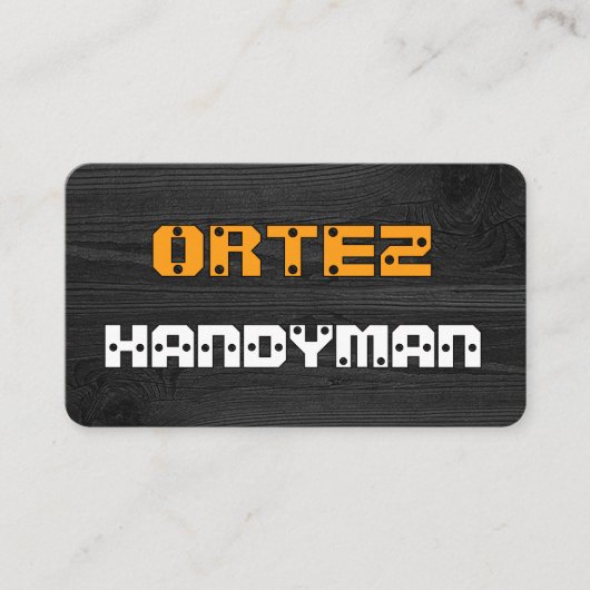 Screwed In Panel Your Name Visitenkarte (Vorderseite)