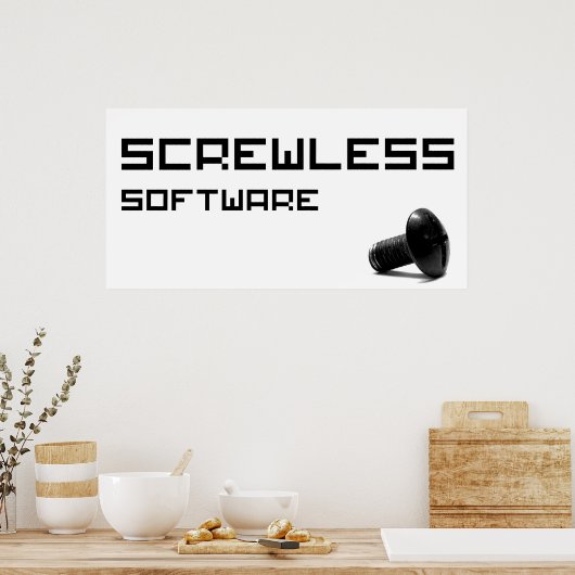 ScrewLess-Software-Logo Poster (Küche)