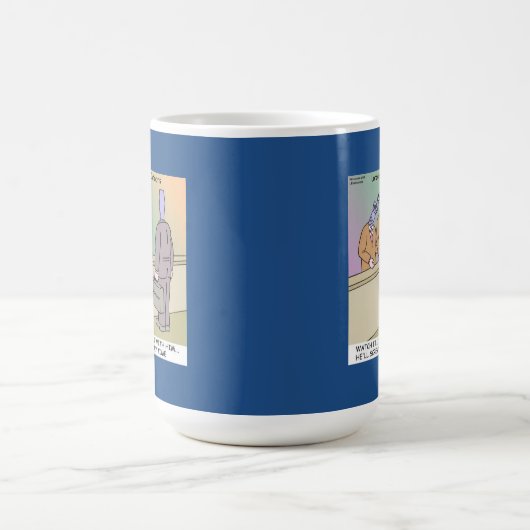 Screwy Salesman von Rick London Funny Kaffeetasse (Mittel)