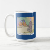 Screwy Salesman von Rick London Funny Kaffeetasse (Links)