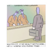 Screwy Salesman von Rick London Funny Notizblock (Vorderseite)