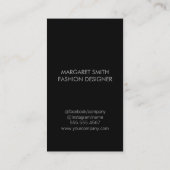 Scribble Artistic | Monogramm | Pink Boke Visitenkarte (Rückseite)