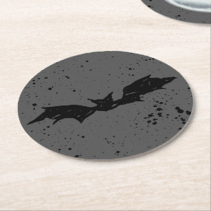 Scribble Bat Runder Pappuntersetzer