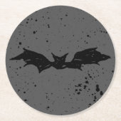 Scribble Bat Runder Pappuntersetzer (Vorderseite)