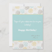 Scribble Blume zum Geburtstag glücklich Karte (Rückseite)