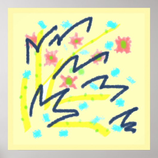 Scribble Buds Art Poster Print Wedding Zuhause Off (Vorne)