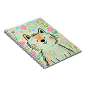 Scribble Cat Notizbuch Grün Notizblock (Rechte Seite)