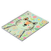Scribble Cat Notizbuch Grün Notizblock (Linke Seite)