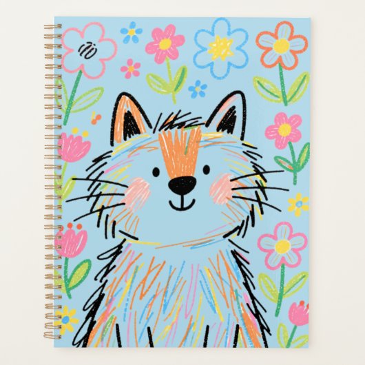 Scribble Cat Planer Blau (Vorderseite)