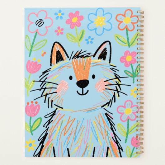 Scribble Cat Planer Blau (Rückseite)