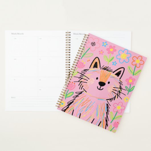 Scribble Cat Planer Pink (Anzeige)