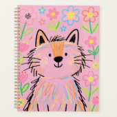 Scribble Cat Planer Pink (Vorderseite)