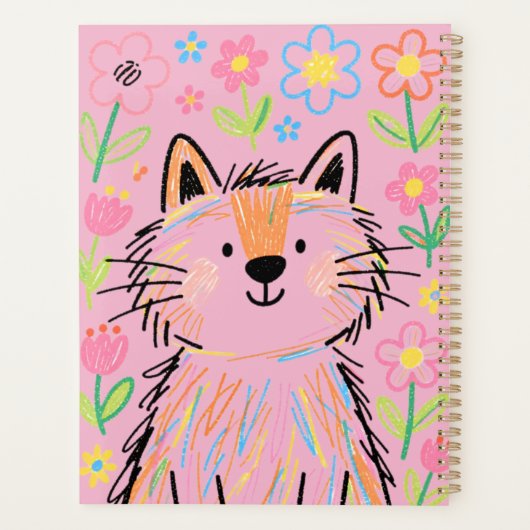 Scribble Cat Planer Pink (Rückseite)