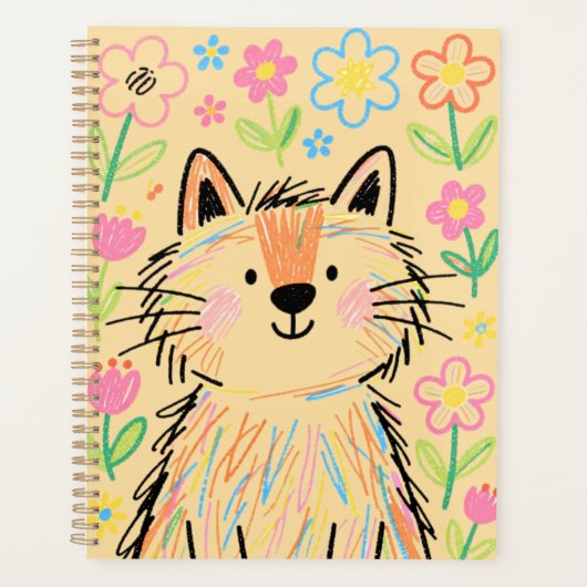 Scribble Cat Planer Softcreme Gelb (Vorderseite)