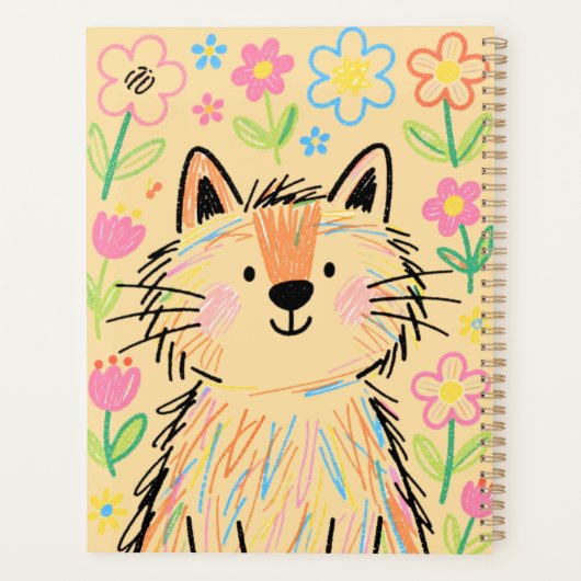 Scribble Cat Planer Softcreme Gelb (Rückseite)